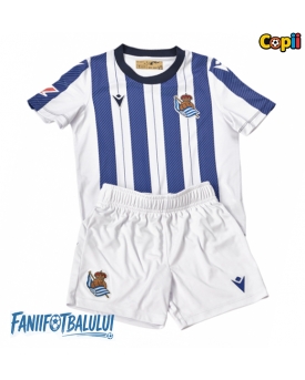 Real Sociedad Echipament de Fotbal Replică 2025-26 Copii Acasa (+ Șorturi)